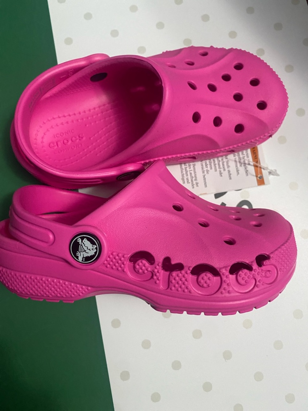 💕💕Crocs Kids Baya Clogs, Pink Size C 10 - Picture 2 of 8